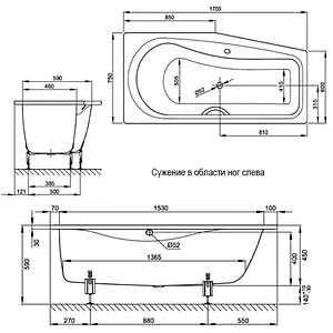 Ванна стальная Bette Luna 170х75 R anti-slip Sense+easy-clean белый 2750-000 PLUS AS Ванна стальная Bette Luna 170х75 R anti-slip Sense+easy-clean белый 2750-000 PLUS AS, 2