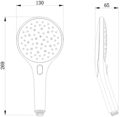 Лейка ручного душа Swedbe Calypso хром 5015