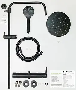 Душевая система со смесителем для душа Gross Aqua Evo чёрный матовый GA9017SMDMB Душевая система со смесителем для душа Gross Aqua Evo чёрный матовый GA9017SMDMB, 3