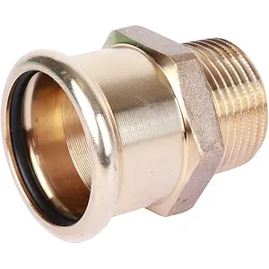 Муфта пресс переходная 35мм x 1"н Sanha 8243G 18243351 Муфта пресс переходная 35мм x 1"н Sanha 8243G 18243351, 1