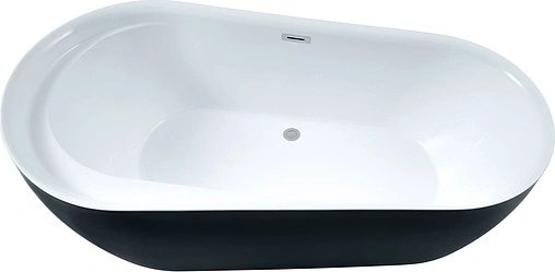 Ванна акриловая отдельностоящая Aquanet Amor 185x95 черный белый/панель черный 00301380
