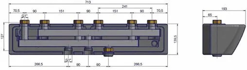 Коллектор распределительный 3 контура 1"н x 1"нг WATTS 10077396 Коллектор распределительный 3 контура 1"н x 1"нг WATTS 10077396