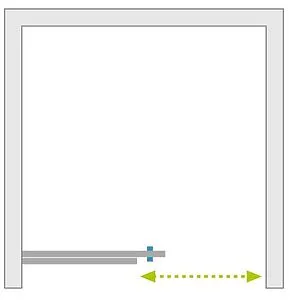 Дверь в нишу 1400мм прозрачное стекло Radaway Idea DWJ 140 L 387018-01-01L, 3