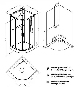 Кабина душевая 900x900мм Am.Pm Gem W90C-333-090WTA Кабина душевая 900x900мм Am.Pm Gem W90C-333-090WTA, 2