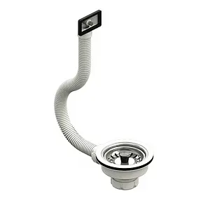 Выпуск с корзиной для мойки с прямоугольным переливом JIMTEN S-237 полированная сталь 014059 Выпуск с корзиной для мойки с прямоугольным переливом JIMTEN S-237 полированная сталь 014059, 1