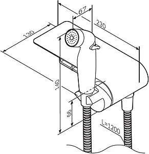 Гигиенический душ со смесителем и полкой Am.Pm Func хром F0H8F900, 2
