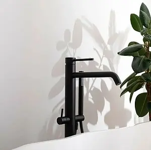 Смеситель для ванны напольный Paffoni Light чёрный матовый LIG032NO Смеситель для ванны напольный Paffoni Light чёрный матовый LIG032NO, 4