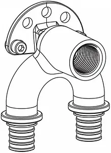 Водорозетка аксиальная проходная удлиненая 20мм x ½"в x 20мм Rehau Rautitan RX+ 14562711001 Водорозетка аксиальная проходная удлиненая 20мм x ½"в x 20мм Rehau Rautitan RX+ 14562711001, 2