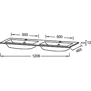 Раковина Jacob Delafon Sherwood 120 базальт EB1831RU-DE5, 2