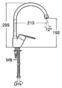Смеситель для кухни Roca Victoria new хром 5A8425C00, 2
