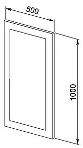 Зеркало с подсветкой Aquanet Нота 50 алюминий 00159095 Зеркало с подсветкой Aquanet Нота 50 алюминий 00159095, 2