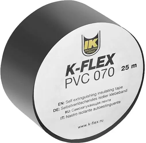 Лента самоклеящаяся 50мм x 25м черная K-FLEX PVC AT 070 850CG020003
