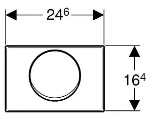 Клавиша смыва для унитаза антивандальная Geberit Delta 15 115.101.00.1 нержавеющая сталь, 2
