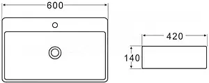 Раковина BelBagno 60 белый BB1338 Раковина BelBagno 60 белый BB1338, 2