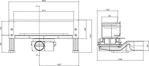 Лоток душевой Set встраиваемый в стену 310мм h=56мм 0.8л/сек Pestan Confluo Wall Drain Gold 300 13100061 Лоток душевой Set встраиваемый в стену 310мм h=56мм 0.8л/сек Pestan Confluo Wall Drain Gold 300 13100061, 3