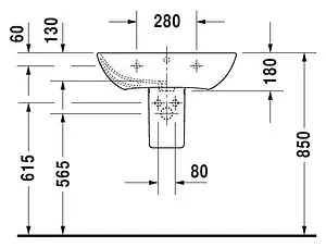 Раковина Duravit ME by Starck 65 белый 2335650030, 4