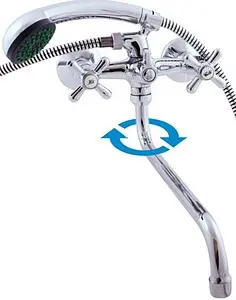 Смеситель для ванны с длинным изливом Rav Slezak Morava retro хром MK153.5/1 Смеситель для ванны с длинным изливом Rav Slezak Morava retro хром MK153.5/1, 1