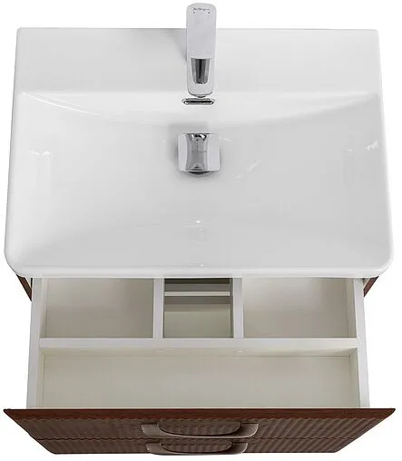 Тумба-умывальник подвесная BelBagno DUE 50 Noce DUE-500-2C-SO-NOCE-P+BB-8076-3-50