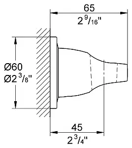 Держатель ручного душа Grohe Ondus хром 27188000 Держатель ручного душа Grohe Ondus хром 27188000, 2