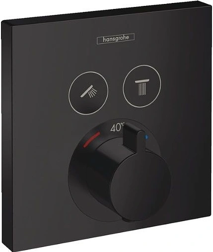 Термостат для 2 потребителей Hansgrohe ShowerSelect чёрный матовый 15763670