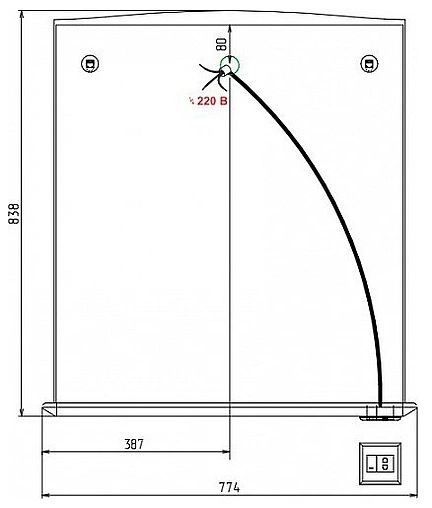 Шкаф-зеркало Milardo Magellan 50 R белый MAG5000M99