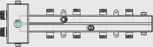 Распределительный коллектор 4 контура с гидрострелкой 1¼&quot;н x 1&quot;н Север-Т4 1925061