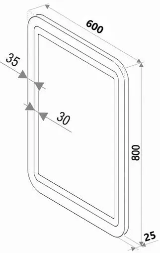 Зеркало с подсветкой Continent Lucia Led 60x80 с музыкальным блоком, с подогревом белый ЗЛП824
