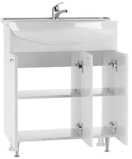 Тумба-умывальник напольная Айсберг Классик 70 белый DA1135T+4607152361650