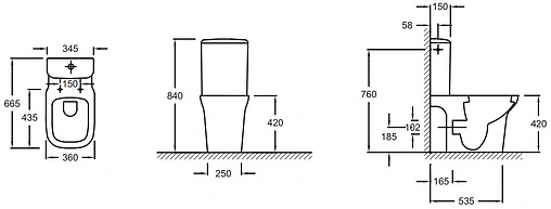 Унитаз-компакт безободковый Jacob Delafon Vox Rimless белый UJN102-00+ETM212-00