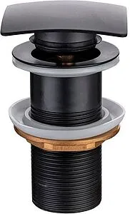 Выпуск автоматический для раковины без перелива Allen Brau Infinity Square чёрный Electroplating 5.21025-31 Выпуск автоматический для раковины без перелива Allen Brau Infinity Square чёрный Electroplating 5.21025-31, 1