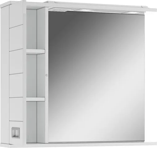 Шкаф-зеркало Домино Cube 75 L белый DC5008HZ