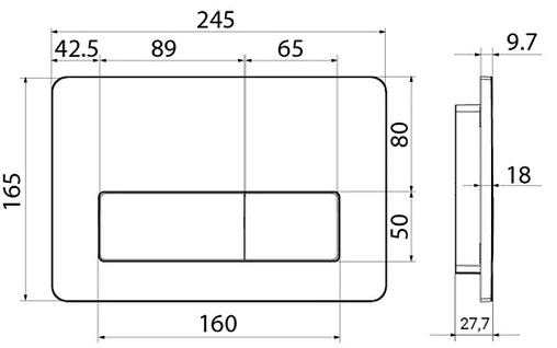 Клавиша смыва для унитаза IDDIS Unifix 010 UNI10W0i77 белый глянцевый