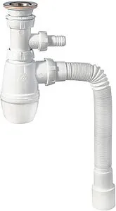Сифон бутылочный для раковины Wirquin Минор белый 30718052 Сифон бутылочный для раковины Wirquin Минор белый 30718052, 1