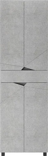 Шкаф-пенал напольный Домино Vector метрополитан грей/бетон серый DV6611P