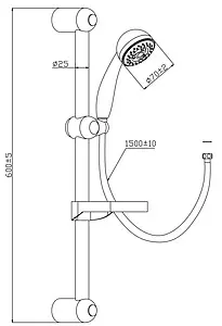 Душевая стойка Gross Aqua Optima хром GA3713+GA603 +GA106, 2