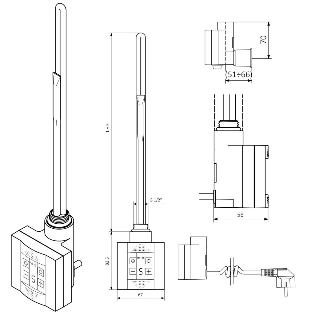 Блок управления Terma KTX4-MS 120-1000 Вт белый WEKT4-K916S
