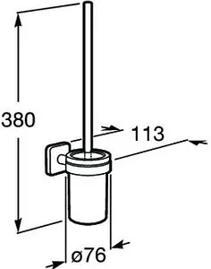 Ёршик для унитаза Roca Victoria хром 816667001, 2