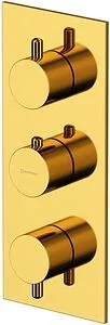 Термостат для 3 потребителей WHITECROSS Y gold золото Y1238GL, 1