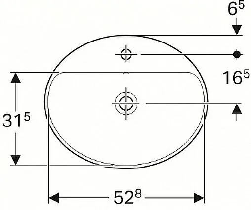 Раковина Geberit VariForm 55 белый 500.720.01.2 Раковина Geberit VariForm 55 белый 500.720.01.2