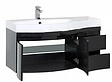 Тумба-умывальник подвесная Aquanet Опера 115 L чёрный 00169612+00169398