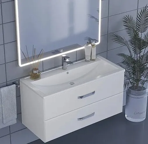 Тумба под умывальник подвесная Uperwood Foster 100 белый матовый 291020514