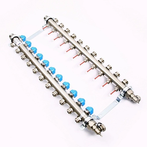 Группа коллекторная с расходомерами 11 отводов 1&quot;н/н x ¾&quot;ек Uni-fitt 455W4311