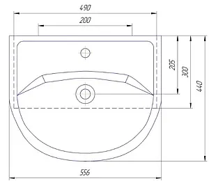 Раковина Rosa Уют 55 белый 4620008192765, 2