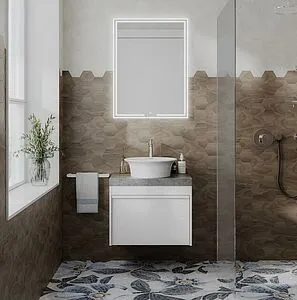 Тумба-умывальник подвесная Kerama Marazzi Modula 70 белая глянцевая MO.70.1+1\WHT+ Тумба-умывальник подвесная Kerama Marazzi Modula 70 белая глянцевая MO.70.1+1\WHT+, 3