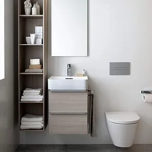 Тумба-умывальник подвесной Laufen Space 45 светлый орех 4.1010.2.160.101.1+8.1528.1.000.104.1, 3