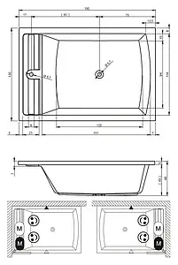 Ванна акриловая Riho SAVONA 190x130 B065001005, 5