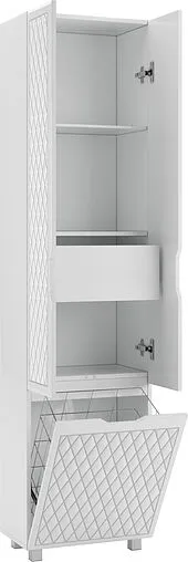 Шкаф-пенал напольный Домино 3D 50 белый D37015P