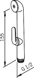 Гигиенический душ Oras Bidetta белый/чёрный 242050-11, 2