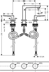 Смеситель для раковины Hansgrohe Metropol 110 хром 32514000, 2