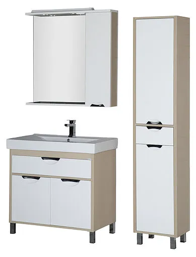 Шкаф-зеркало Aquanet Гретта 90 R белый/светлый дуб 00173987